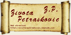 Života Petrašković vizit kartica
